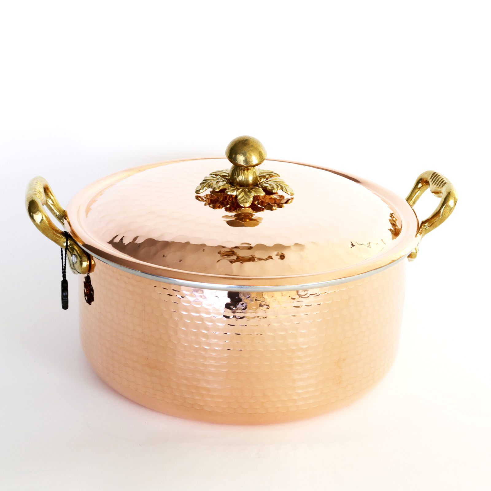 Tinned copper stock pot with lid – Cuisine Romefort
